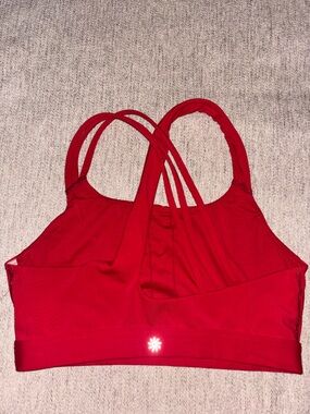 Athleta Red Strappy Sports Bra